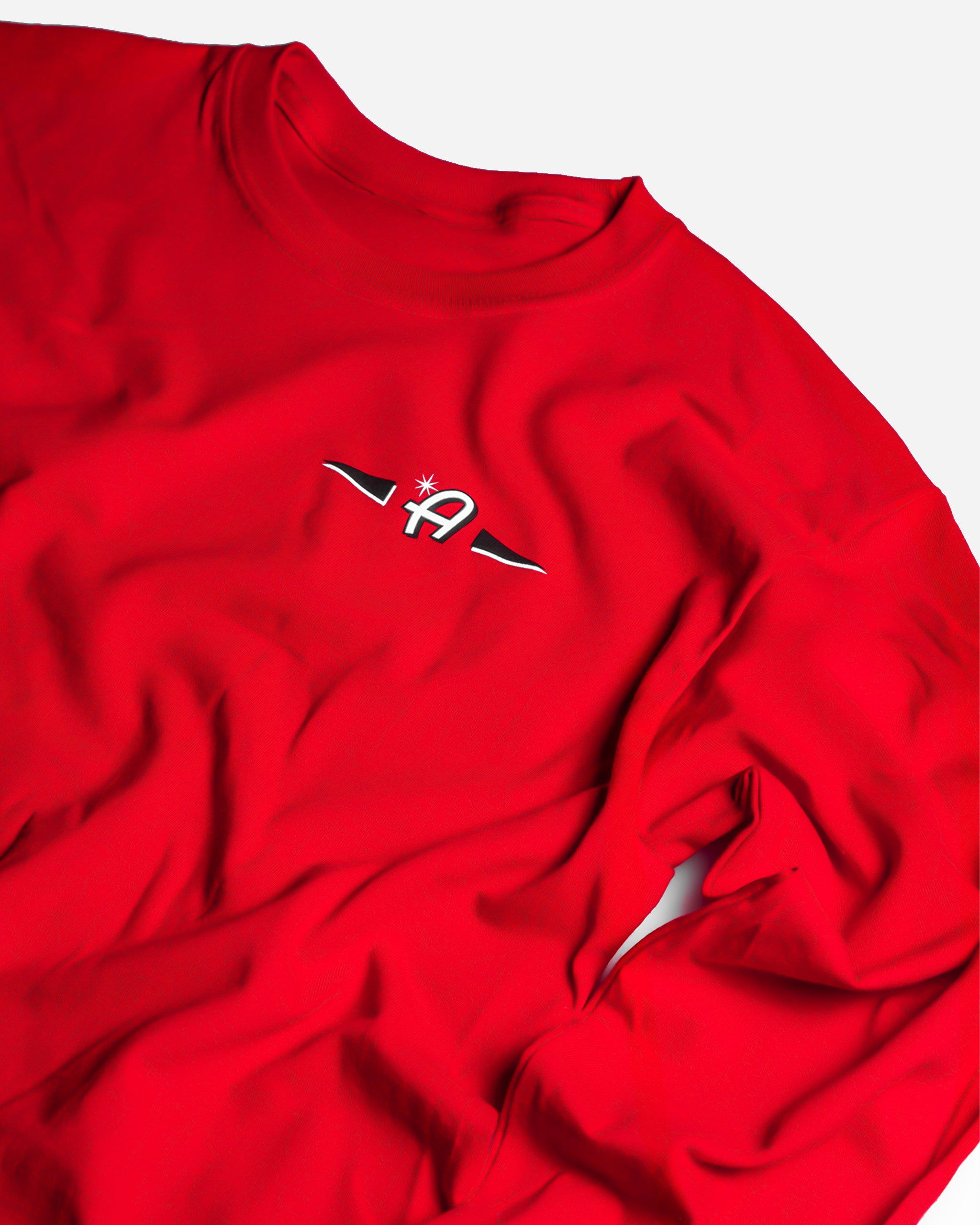 Adam's Red Long Sleeve Classic Logo T-Shirt