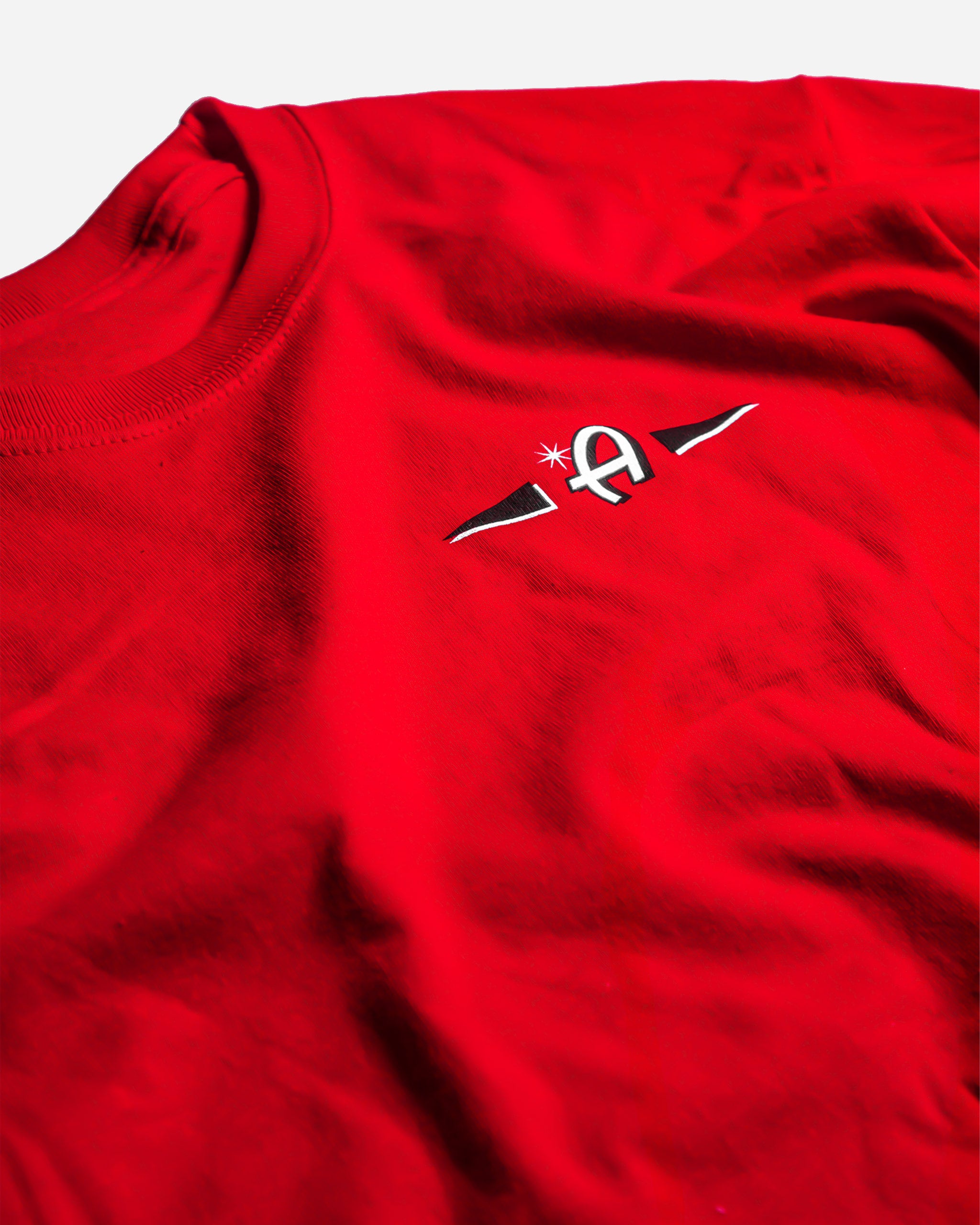 Adam's Red Long Sleeve Classic Logo T-Shirt