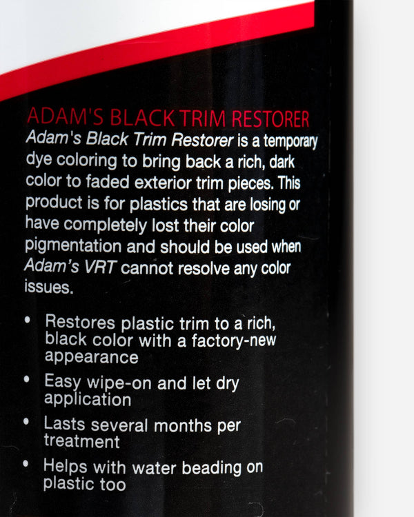 Adams Polishes Adams New Black Trim Restorer - Restores Plastic Trim To A  Rich, Black Color With