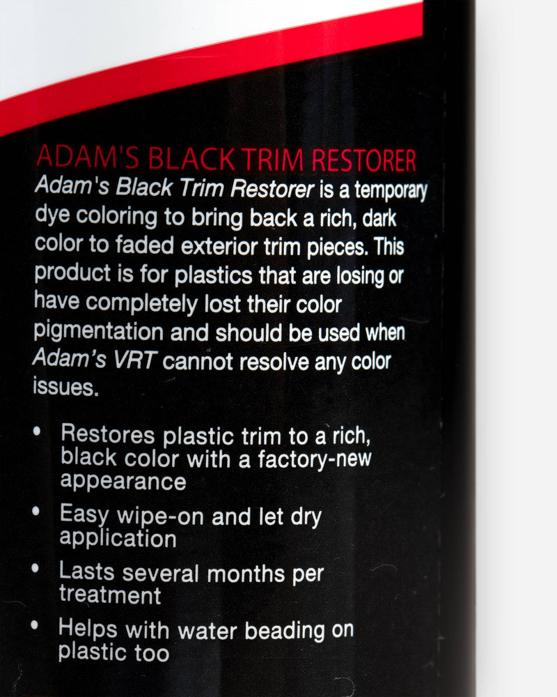 Adams Polishes Adams New Black Trim Restorer - Restores Plastic