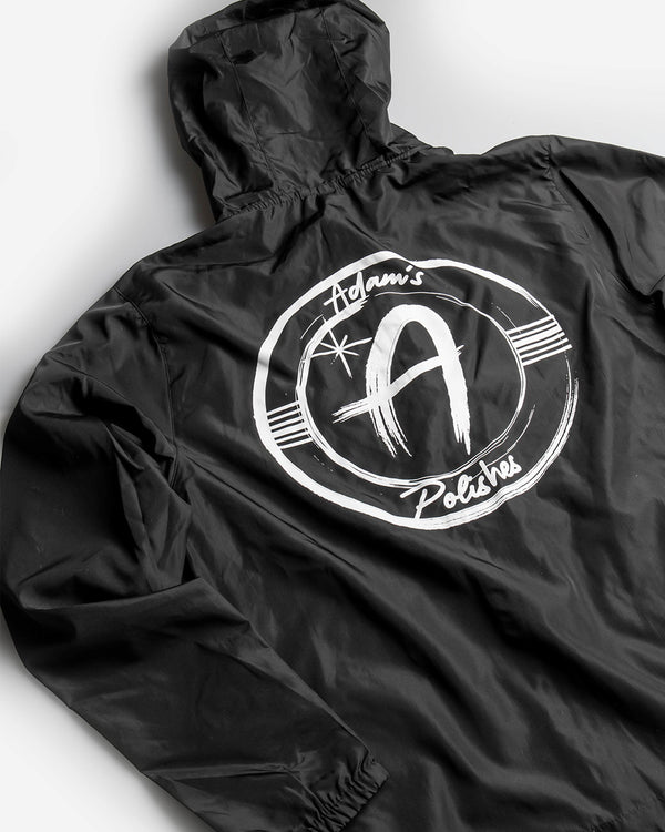 Adam's Black Brushed Logo Windbreaker