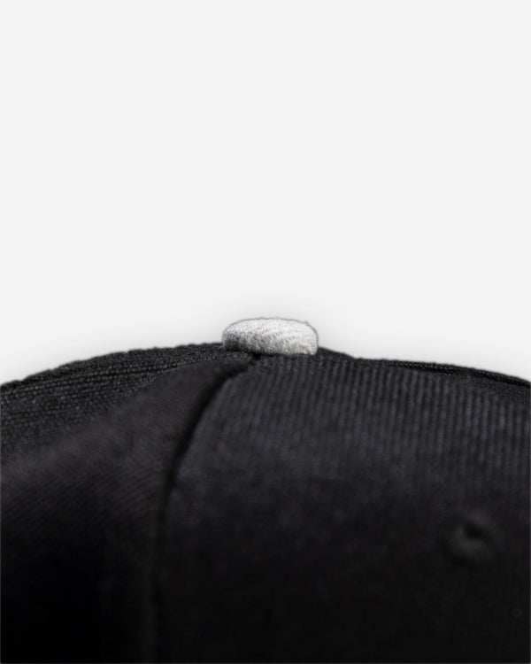Adam's Black Snapback - Grey Patch