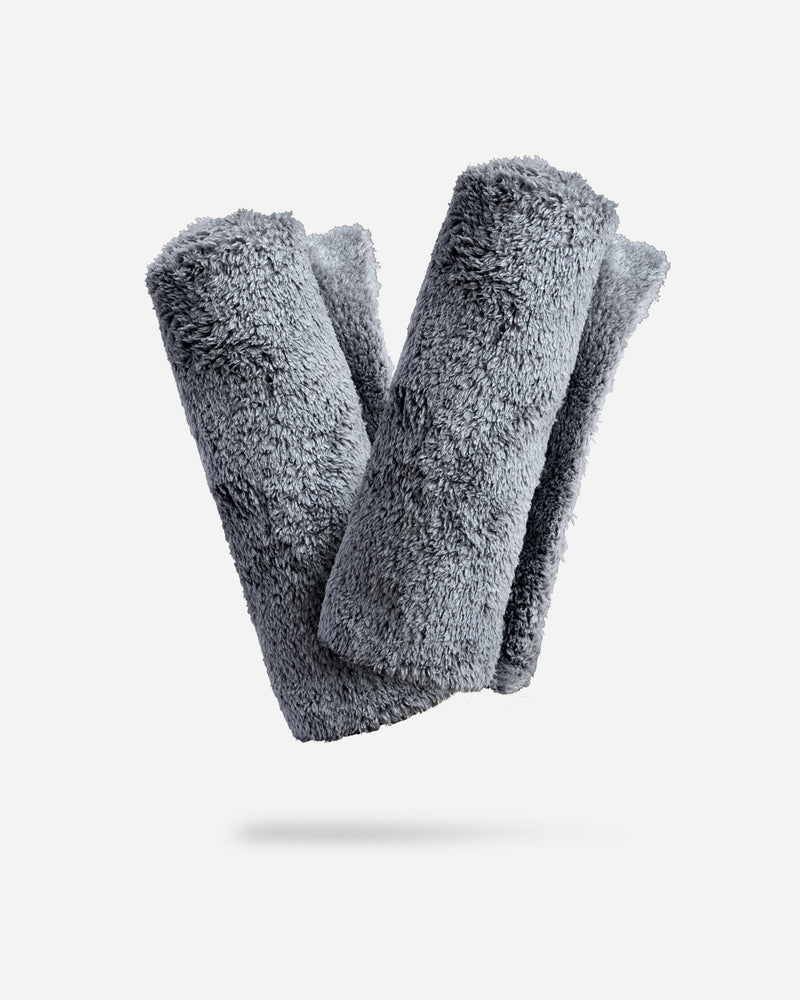 Softees Plush Microfiber Towels - 6 Pack - Dark Grey