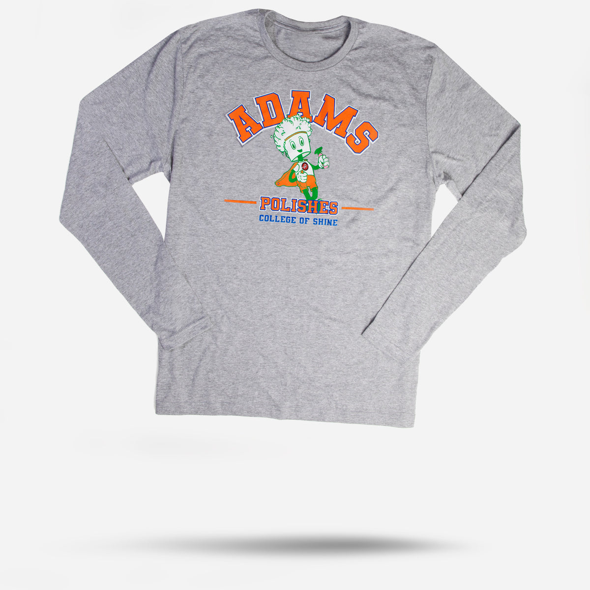 Collegiate Wash Guy Grey Long Sleeve | Adam's Polishes