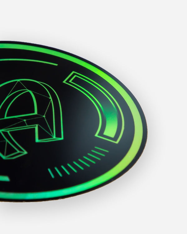 Adam's Cyber Circle Logo Holographic Sticker