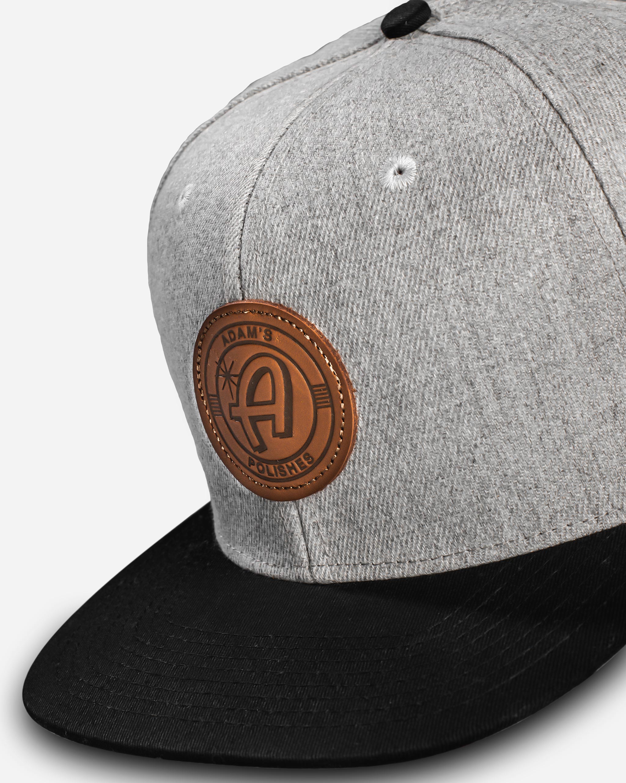 Adam's Black/Gray Snapback - Brown Patch