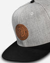Adam's Black/Gray Snapback - Brown Patch