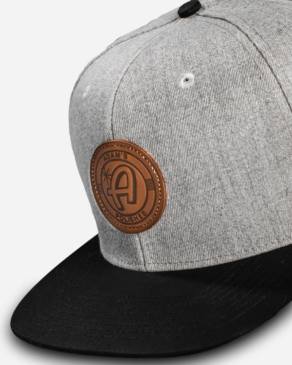 Adam's Black/Gray Snapback - Brown Patch