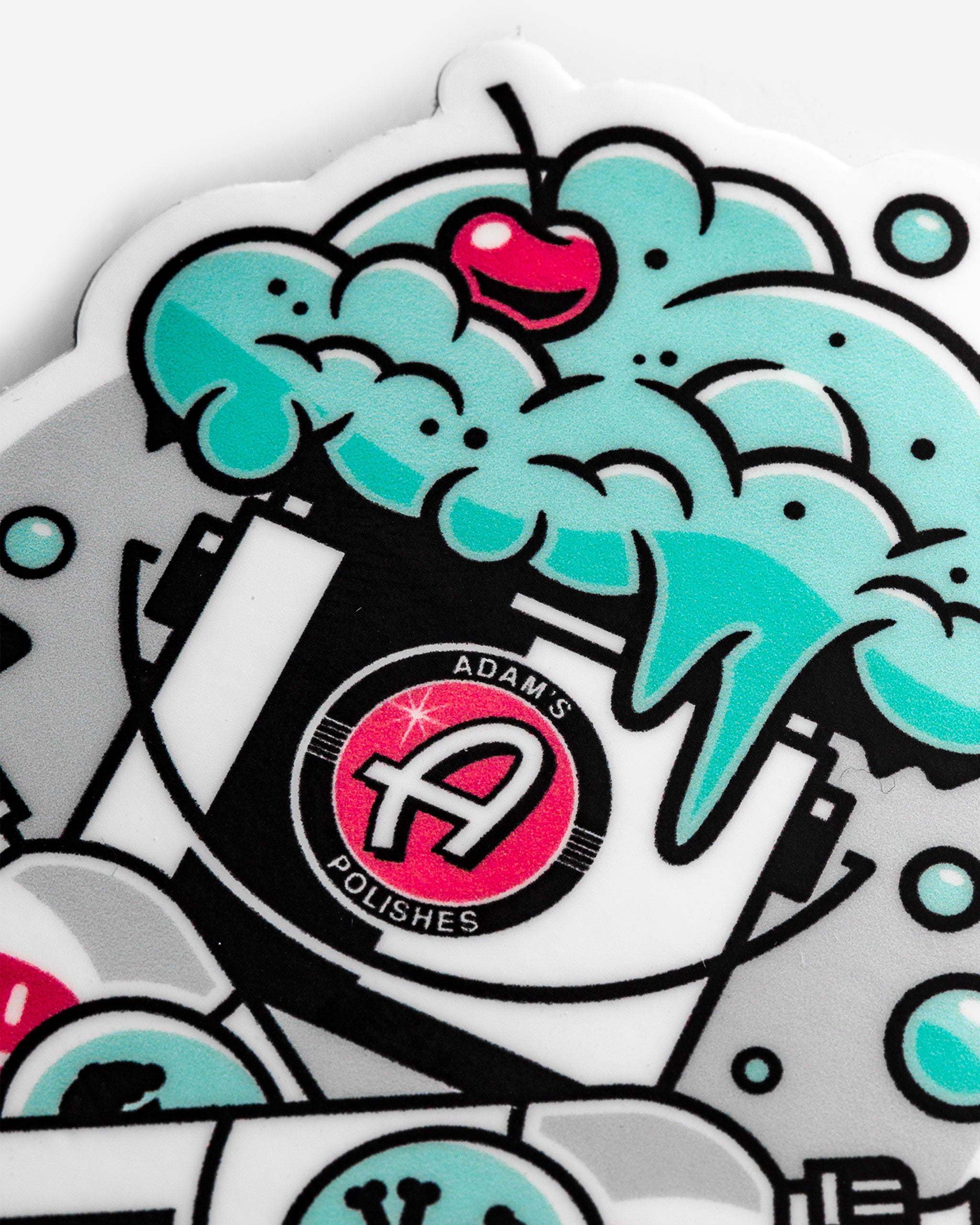 Adam's Polishes x Johnny Cupcakes Grey Bucket Cupcake Sticker