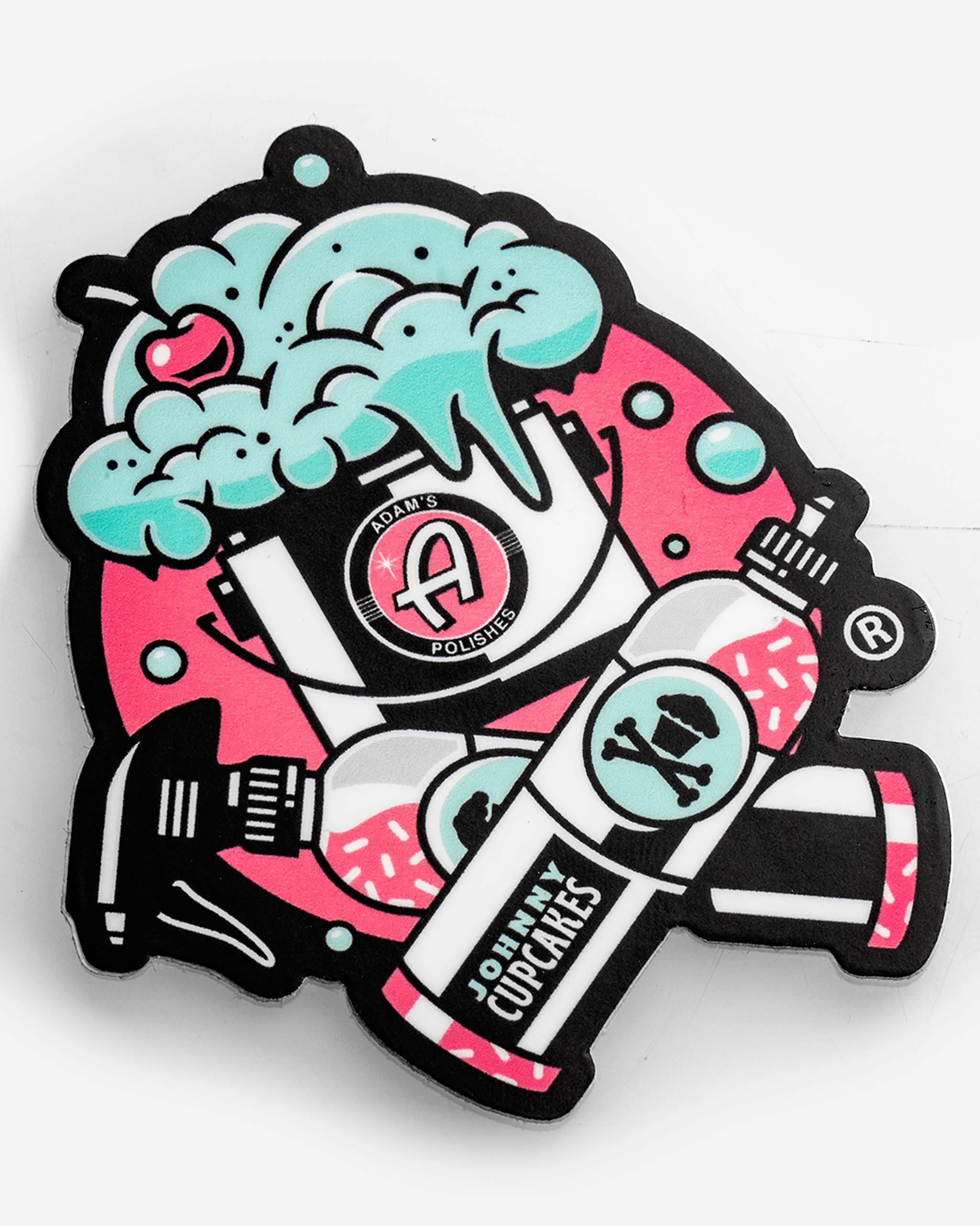 Adam's Polishes x Johnny Cupcakes Pink Bucket Cupcake Sticker