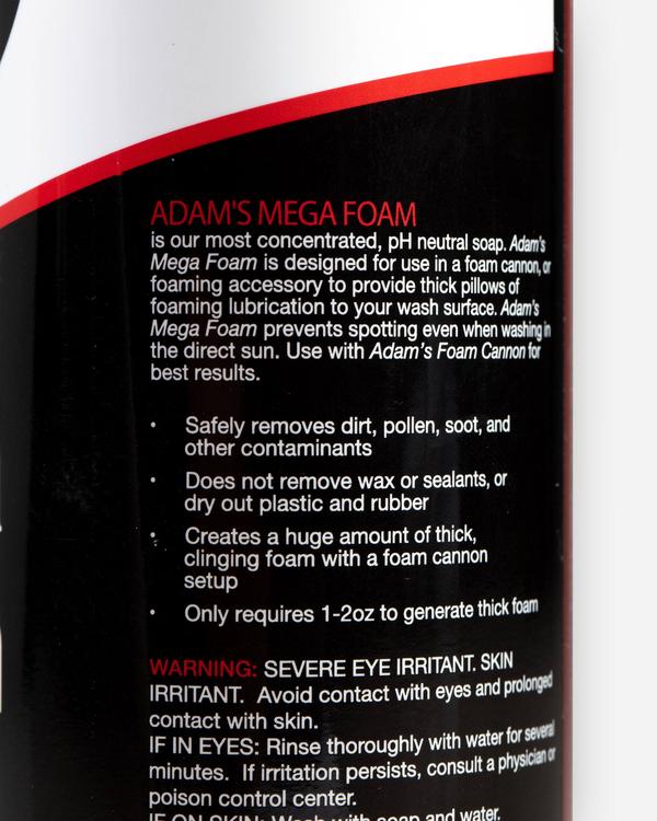 Adam's Premium Foam Cannon w/ Mega Foam Shampoo
