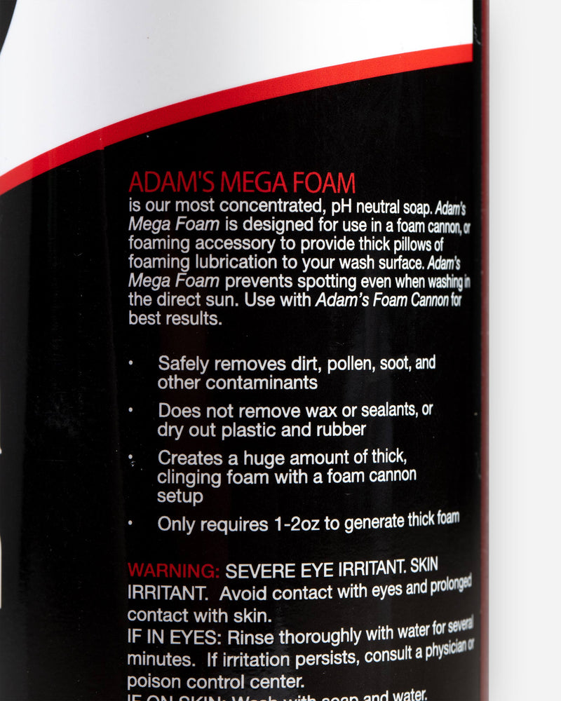 Adam's Polishes - With just 2oz of New Mega Foam Shampoo, you'll have the  most extreme suds whether you use it in your wash bucket, foam gun, or foam  cannon. Take 15%