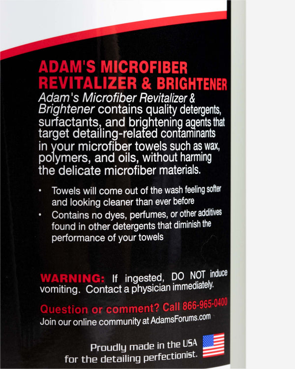Adam's Microfiber Revitalizer & Brightener