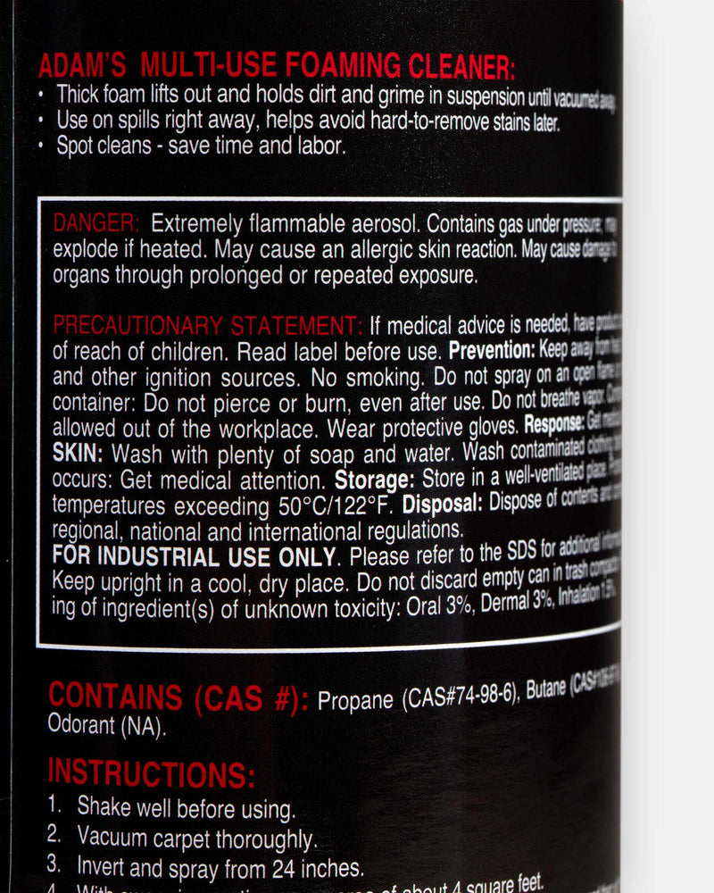 Adam's MultiUse Foaming Cleaner Spot & Stain Remover