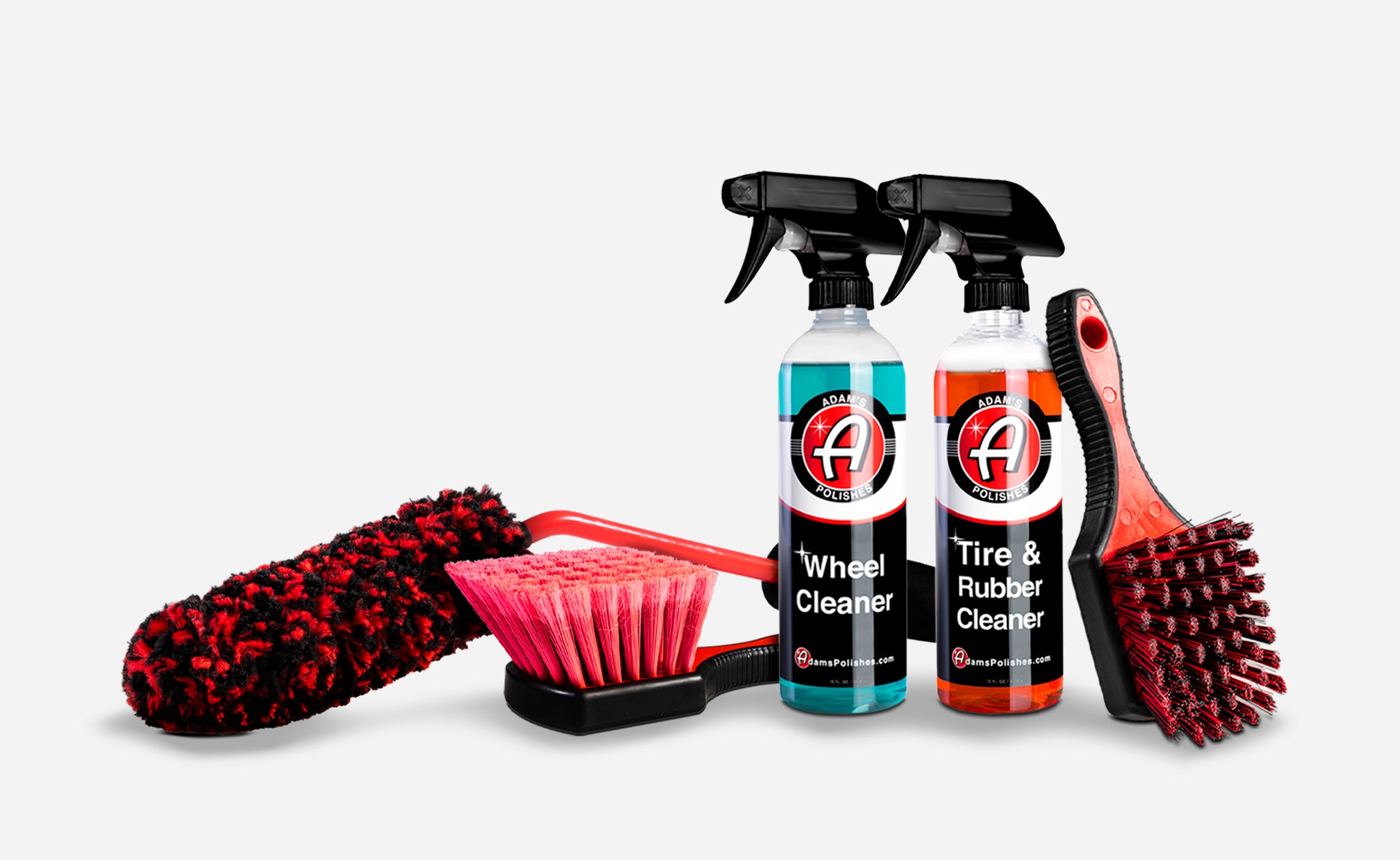 Rev Auto Wheel Cleaning Kit (3 Items) - Professional Wheel Cleaning Kit Includes Wheel Cleaner, Wheel Brush, and Tire Brush/Car Rim Cleaner Kit That