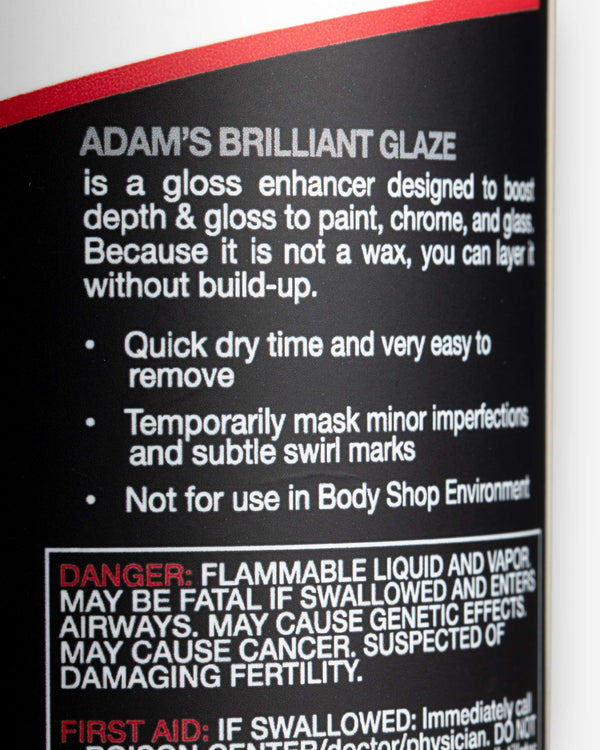 Adam's Brilliant Glaze 16oz - Amazing Depth, Gloss and Clarity - Achieve That Deep, Wet Looking Shine - Super Easy on and Easy Off (Combo)