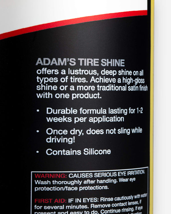 Adam's Polishes Tire Shine  High Gloss, No Sling Tire Dressing