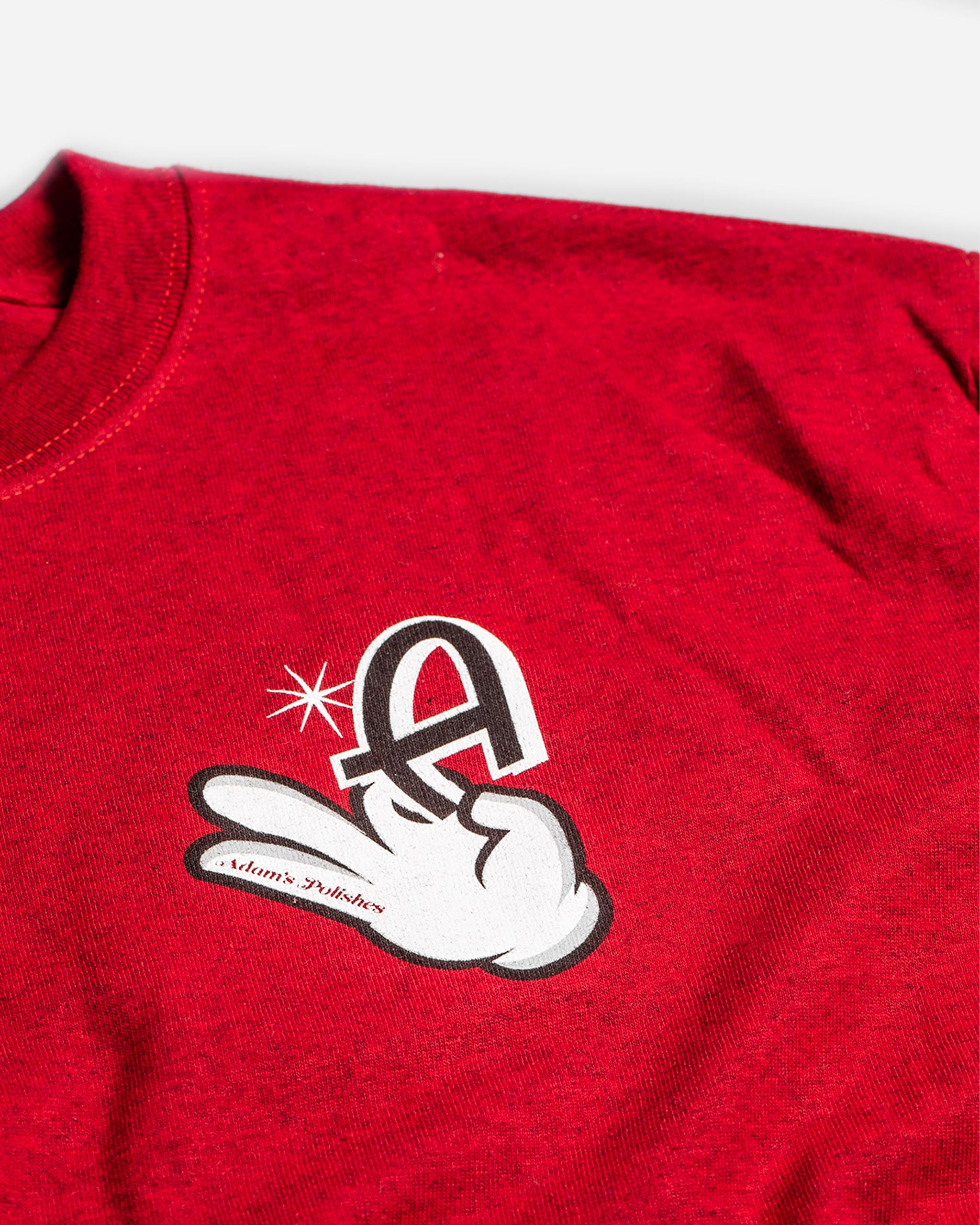 Adam's Red Cartoon Glove T-Shirt