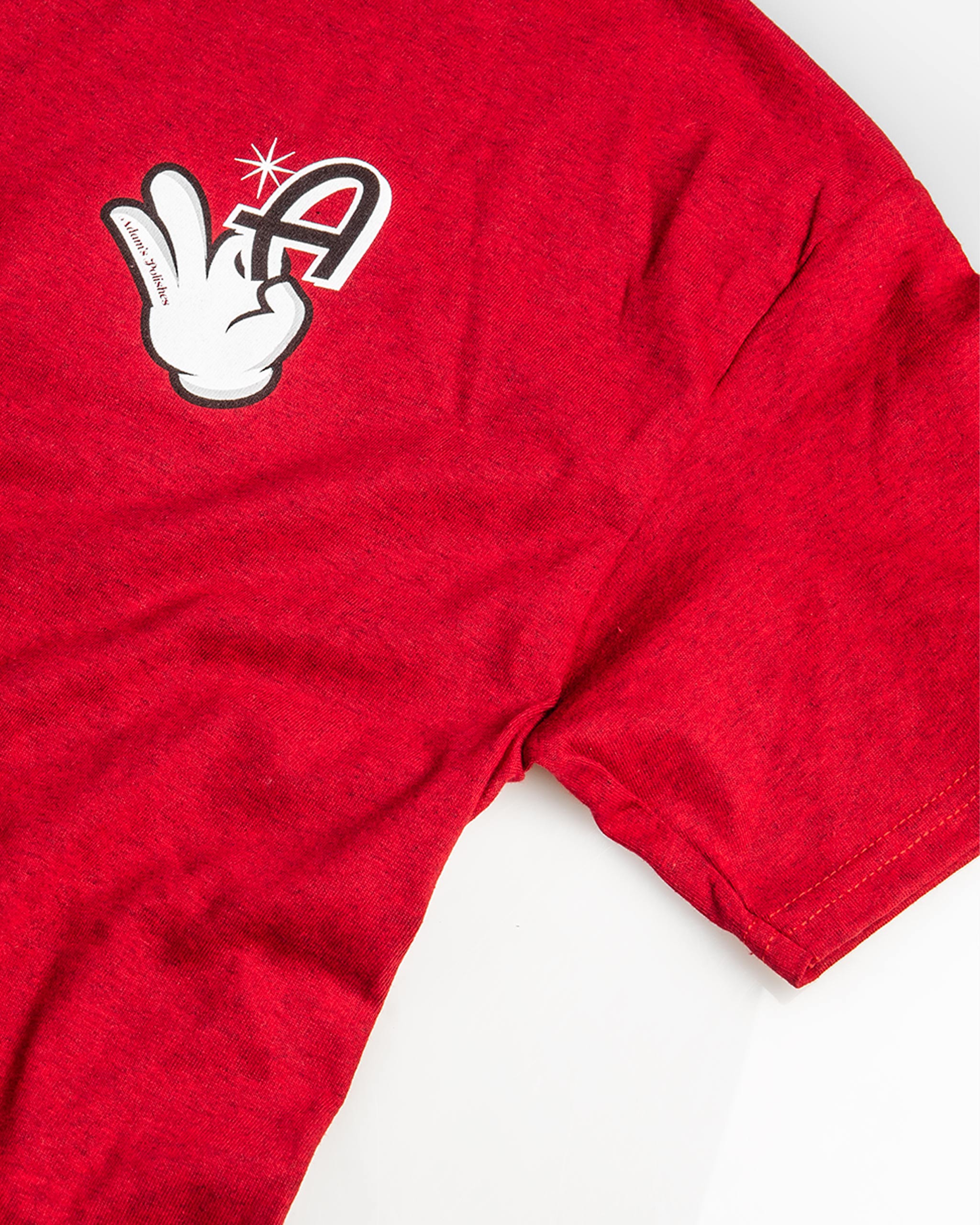 Adam's Red Cartoon Glove T-Shirt