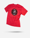 Adam's Brushed Logo Red T-Shirt - Black Logo