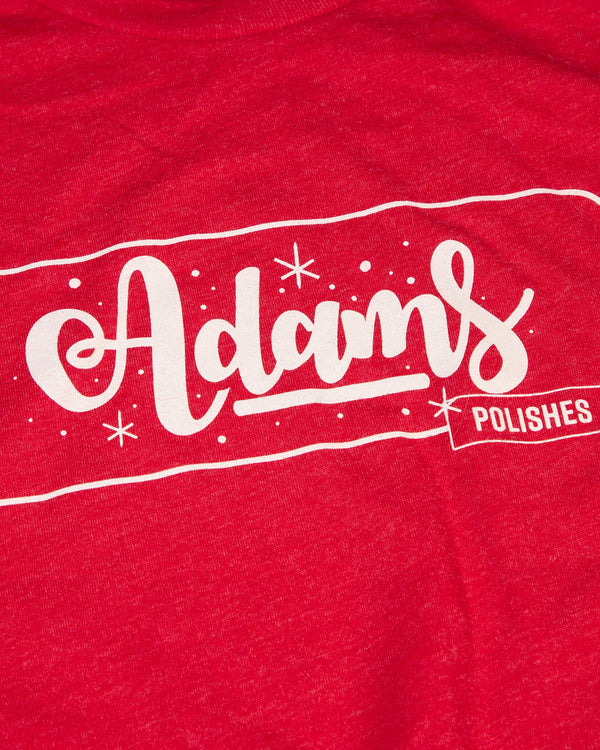 Adam's Red Holiday Text T-Shirt