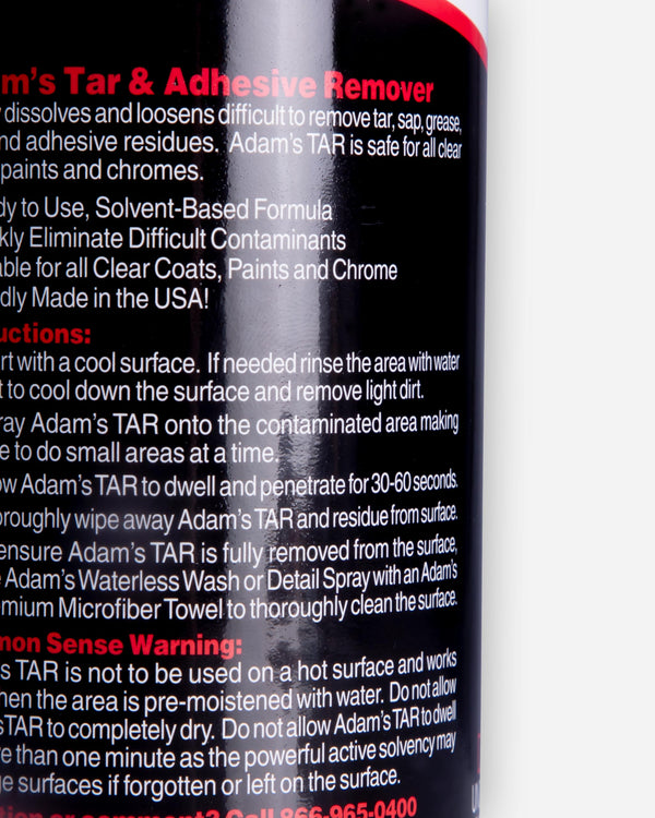 Adam's TAR - Tar & Adhesive Remover - Adam's Polishes