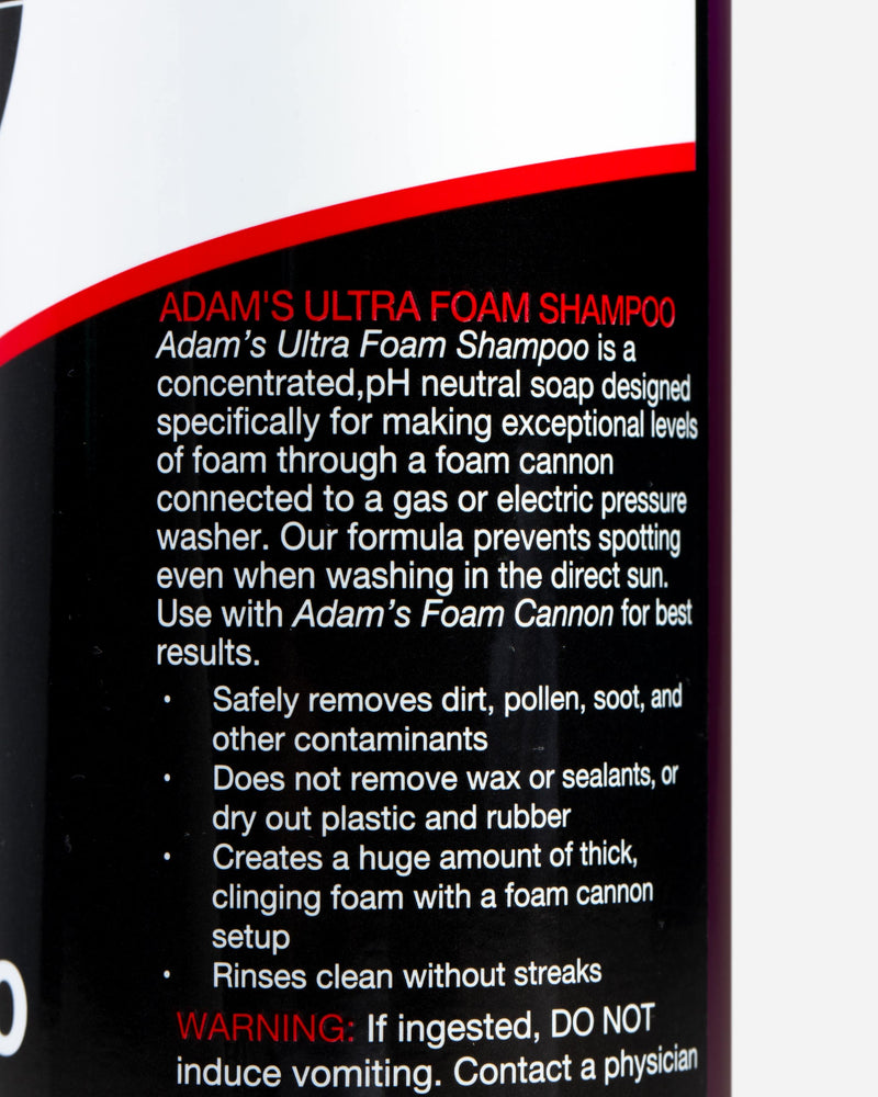 Adam's Ultra Foam Shampoo 16oz - Our Most Sudsy Car Shampoo