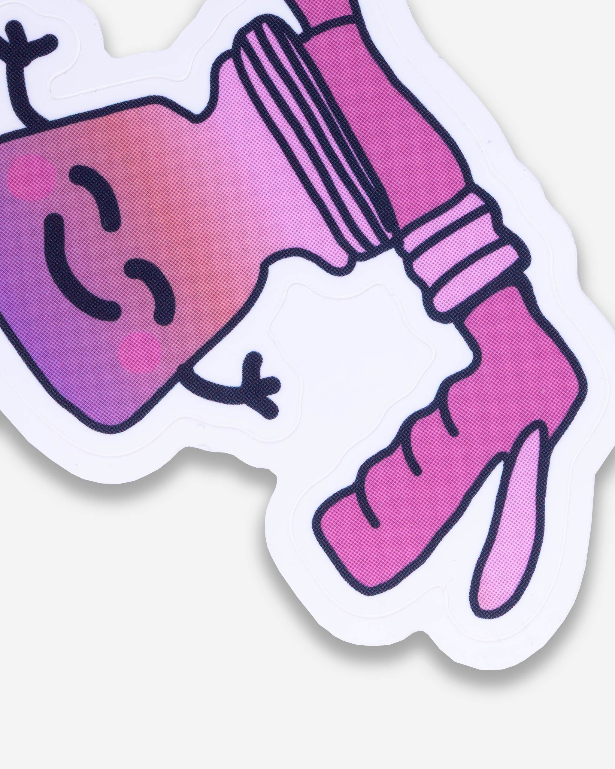 Adam's Valentine's Foam Gun Sticker