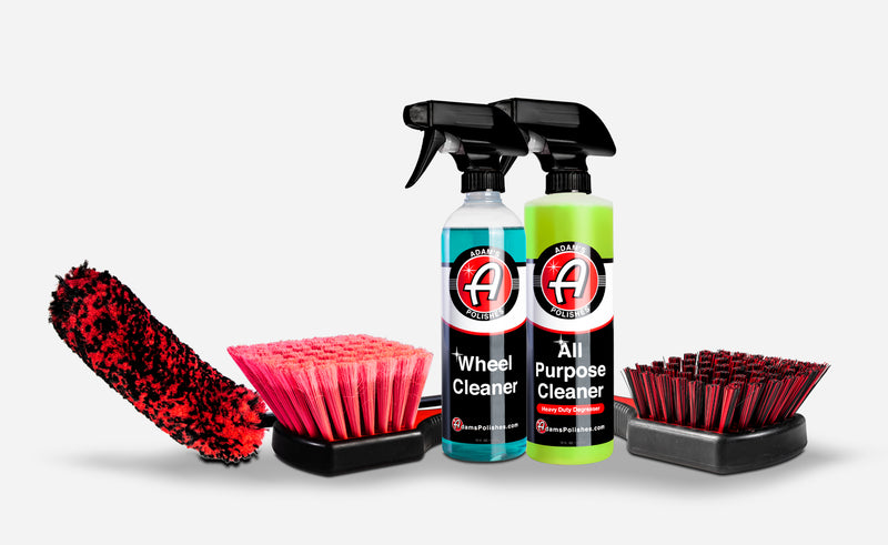 Adam's Polishes Wheel & Tire Cleaner Combo - Professional All in One Tire &  Wheel Cleaner W/Wheel Brush & Tire Brush | Car Wash Wheel Cleaning Kit for