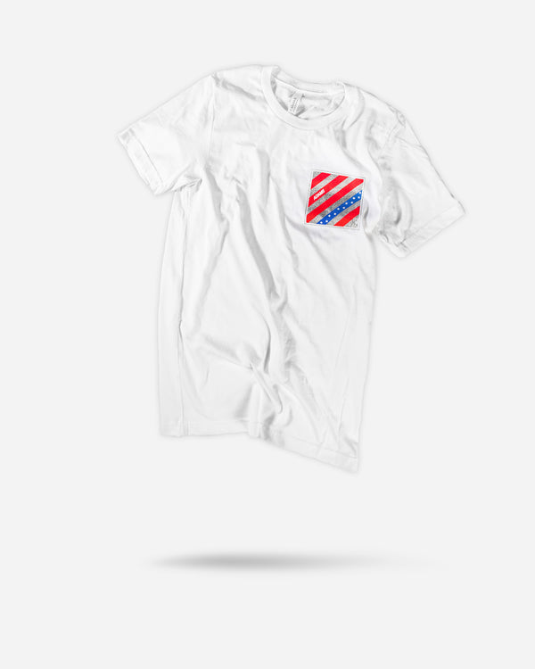 Adam's White USA Logo Shirt