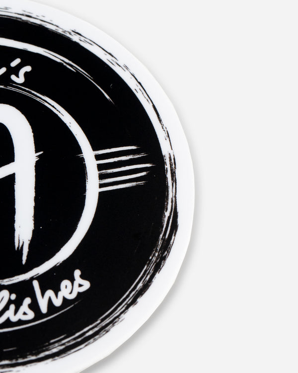 Adam's Black Brushed Logo Sticker 3"