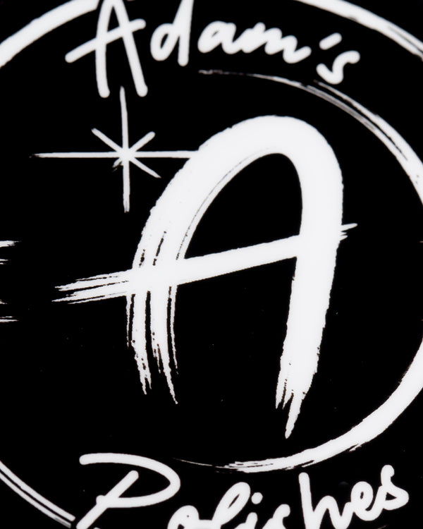Adam's Black Brushed Logo Sticker 3"