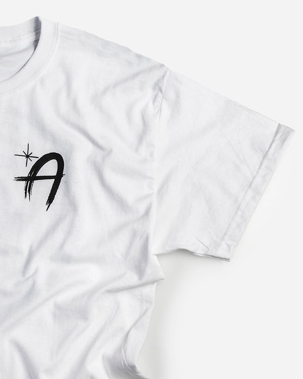 Adam's White Brushed Logo T-Shirt