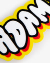 Adam's Yellow Pop Art Sticker