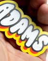 Adam's Yellow Pop Art Sticker