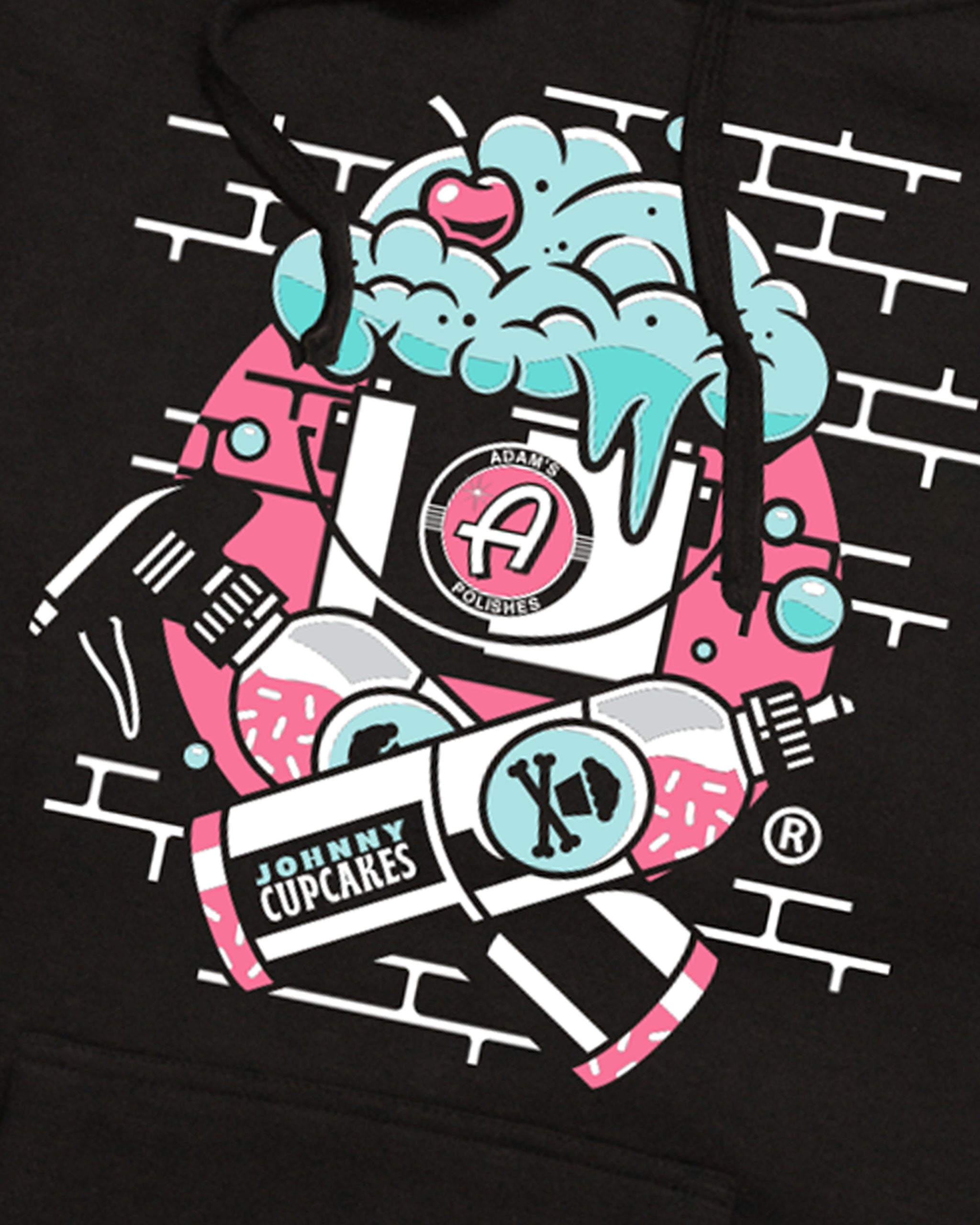 Adam's Polishes x Johnny Cupcakes Black Cupcake Hoodie